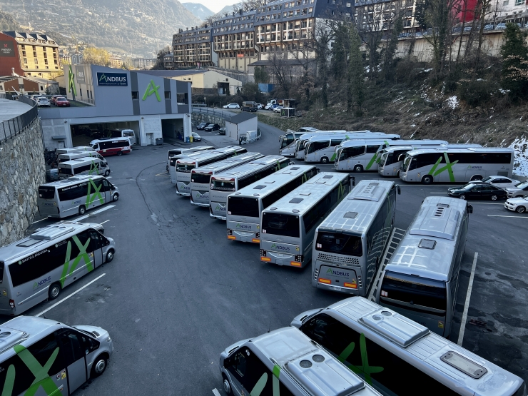 Base Operativa d’ANDBUS a Andorra la Vella.